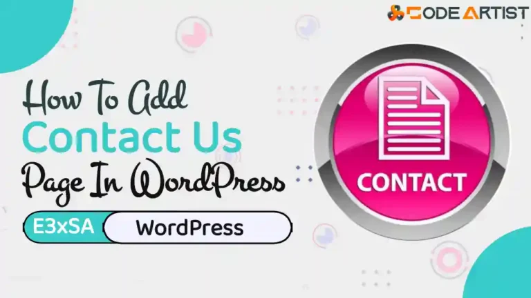 How To Add Contact Us Page in WordPress